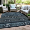 thumbnail image 4 of Dalyn Rugs Machine Washable Indoor/Outdoor Chantille Teal 9' x 12' Rug, 4 of 9