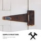 thumbnail image 5 of 12pcs T-Strap Bisagra del obturador Cobertizo Correas de granero Puerta Bisagras de puerta duraderas para el hogar, 5 of 5