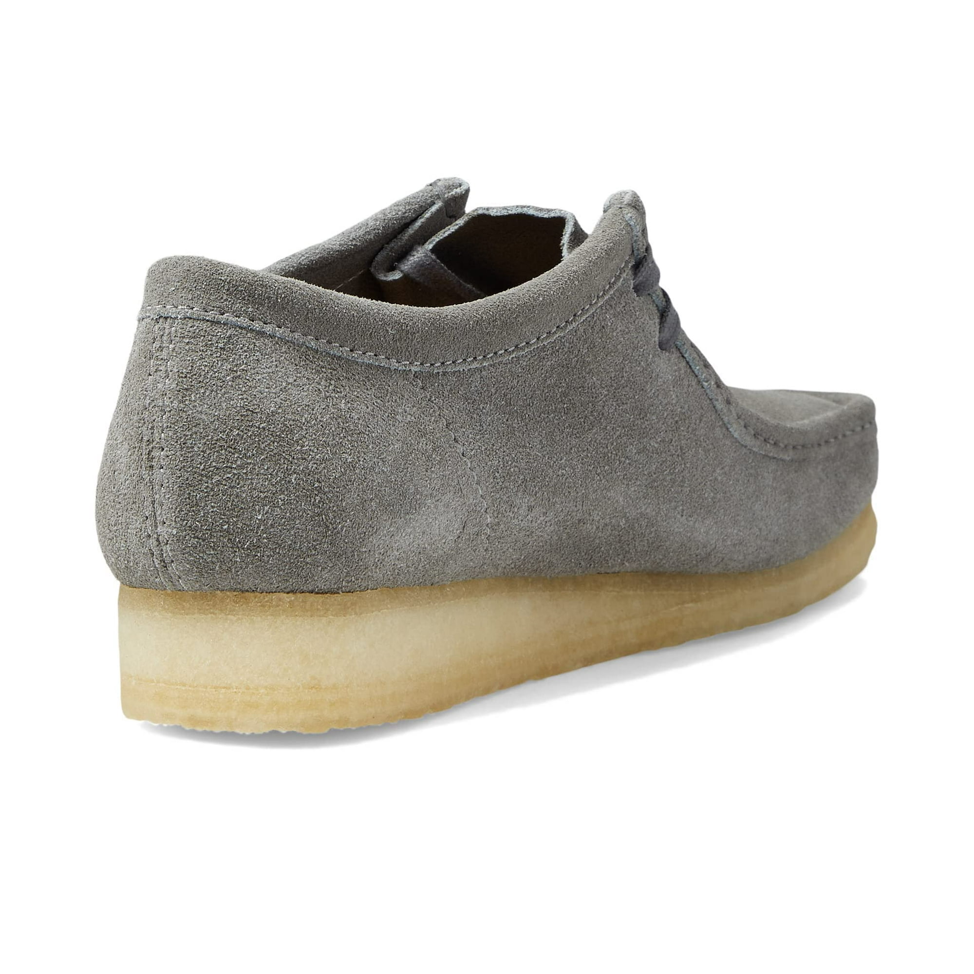Clarks wallabee grey suede deals