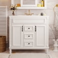 thumbnail image 2 of 36-inch Modern Bathroom Vanity, Solid Wood Frame, Durable Storage in Bathroom, 2 of 7