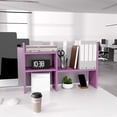thumbnail image 4 of Desktop Organizer Office Storage Rack Adjustable Wood Display Shelf Birthday Gifts Toy Home Decor Free Style Rotation Display True Natural Stand Shelf (Violet), 4 of 7