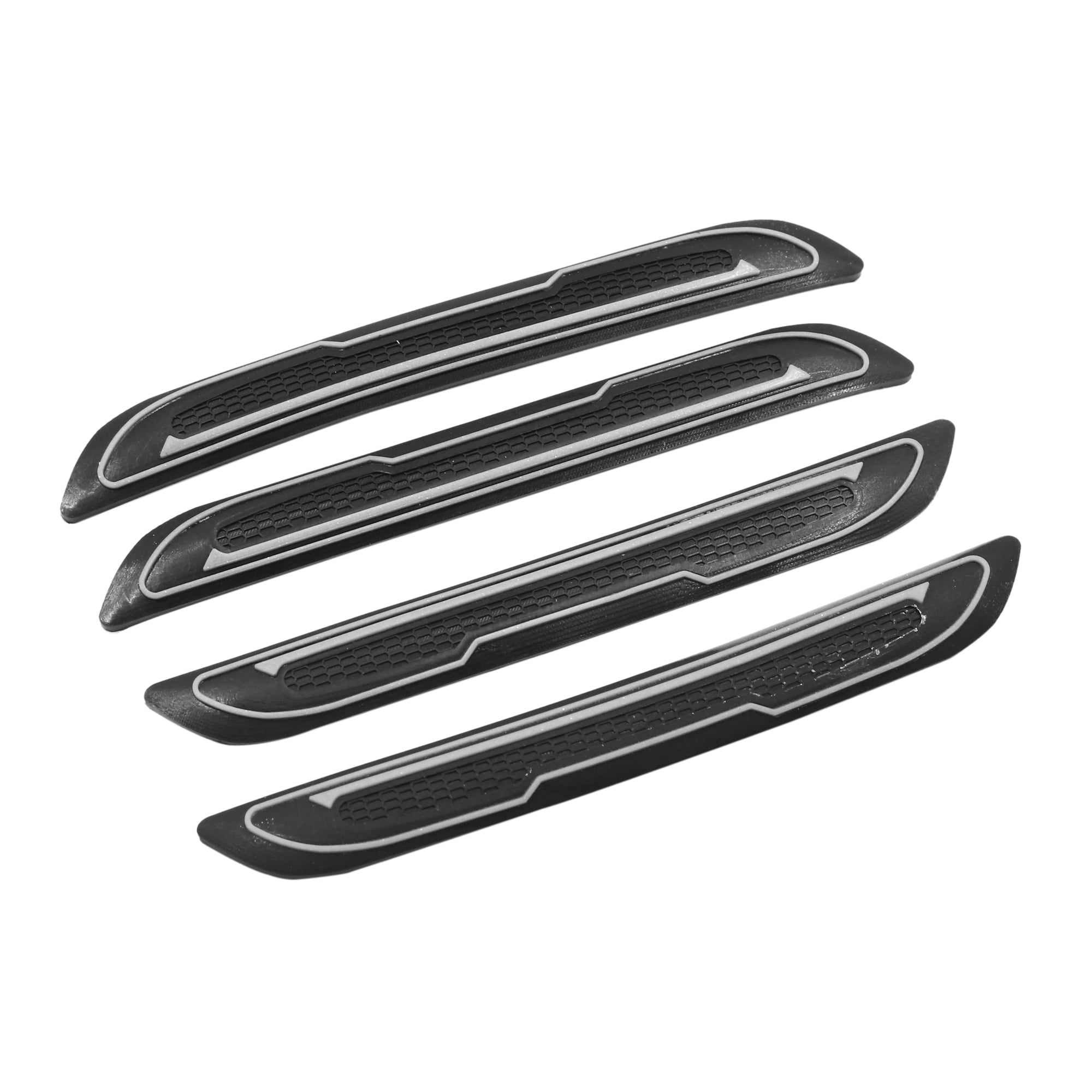 4pcs Gray Car Door Edge Guards Trim Molding Protection Strip