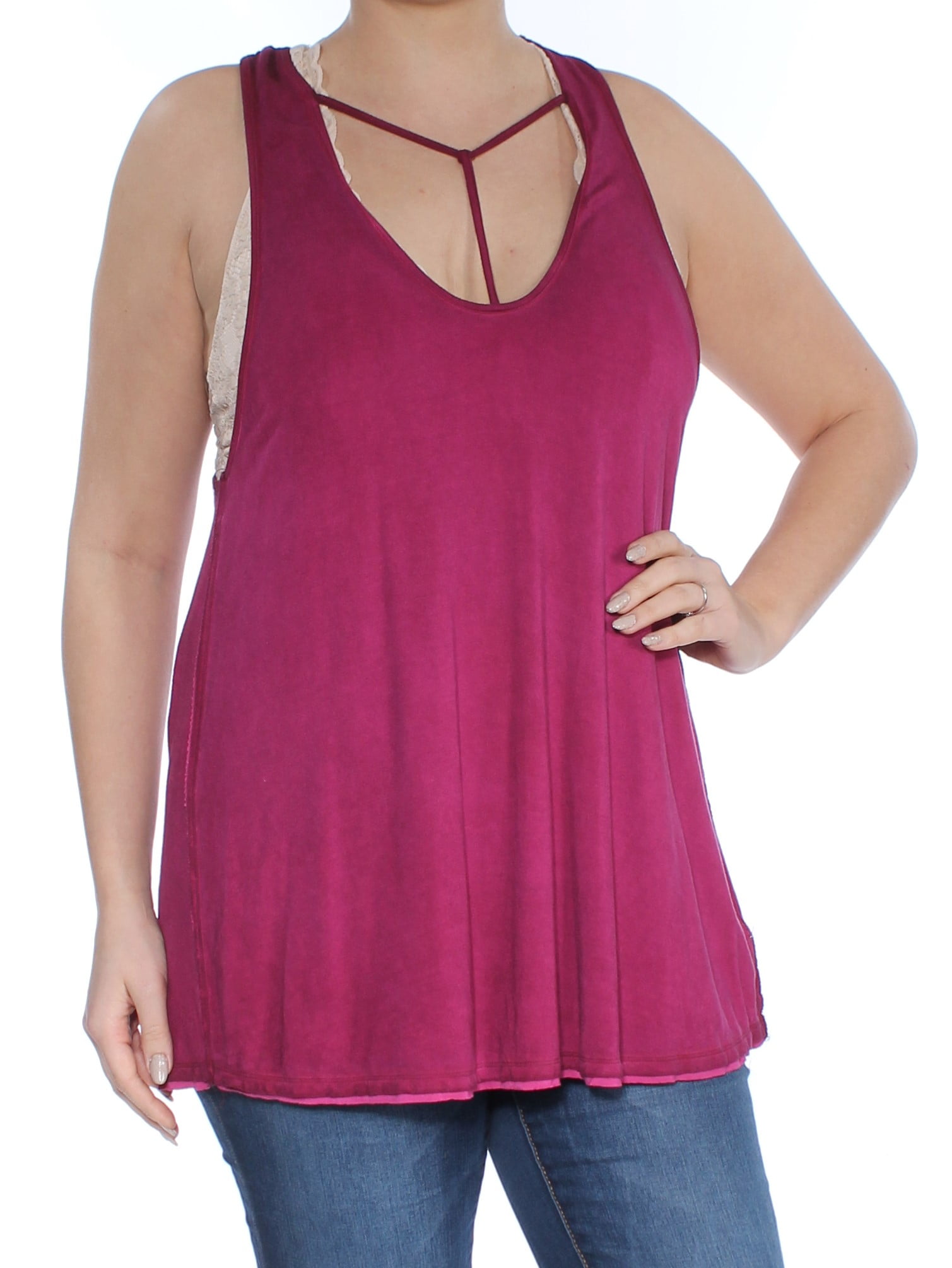 sleeveless keyhole top