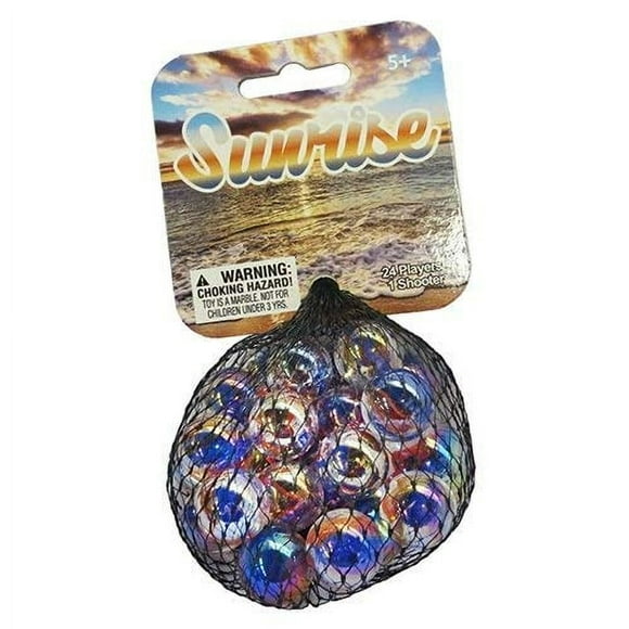 Game Net Set 25 Pc Glass Mega Marbles Y