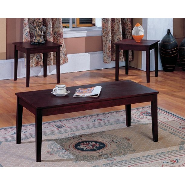 Kalare 3 Piece Merlot Wood Occasional Cocktail Coffee & 2 ...