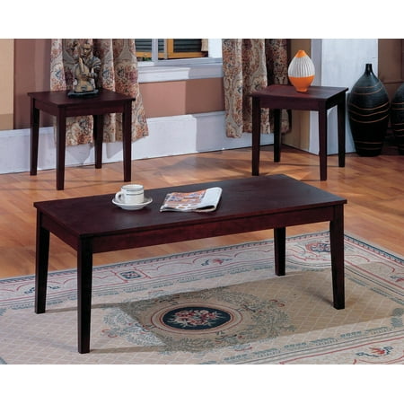 Kalare 3 Piece Merlot Wood Occasional Cocktail Coffee & 2 End Tables