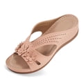 thumbnail image 3 of Commforr Sandales Larges pour Femmes, Sandales pour Femmes, Sandales Compensées pour Femmes, Sandales Confortables pour Femmes, Sandales pour Femmes, Sandales Ecetana pour Femmes Chaussures Sandales à Enfiler Chaussures, Rose, 7, 3 of 6