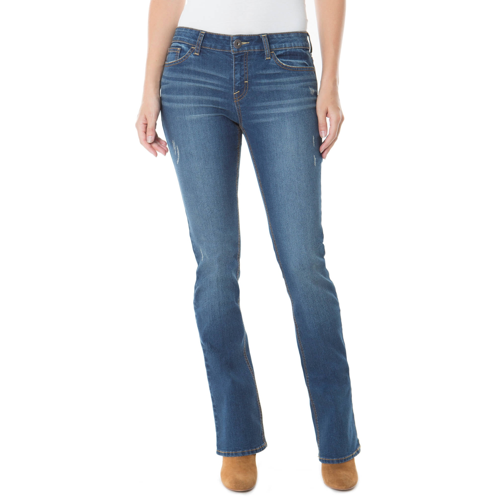 Women's Mid-Rise Skinny Bootcut Jean, Available in Regular and Petite ...