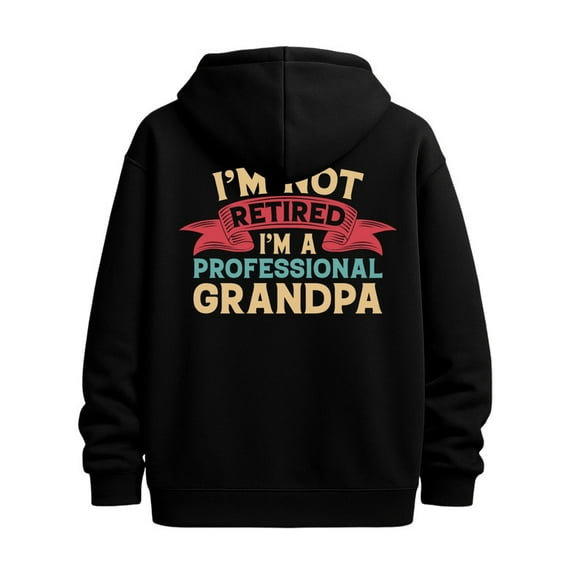 Retired Grandpa graphic hoodies funny humor for men sweater hoodie black Regular Fit, Everyday Comfort, Comfortable Casualwear, Urban Style, gift vintage