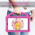 thumbnail image 3 of Case Compatible With Lenovo Tab M9 2023,Kids Friendly,With Handle and Contractible Kickstand,Lightweight Shockproof Anti-fall Rugged EVA Drop-proof Cute Cover Case,Rose, 3 of 7