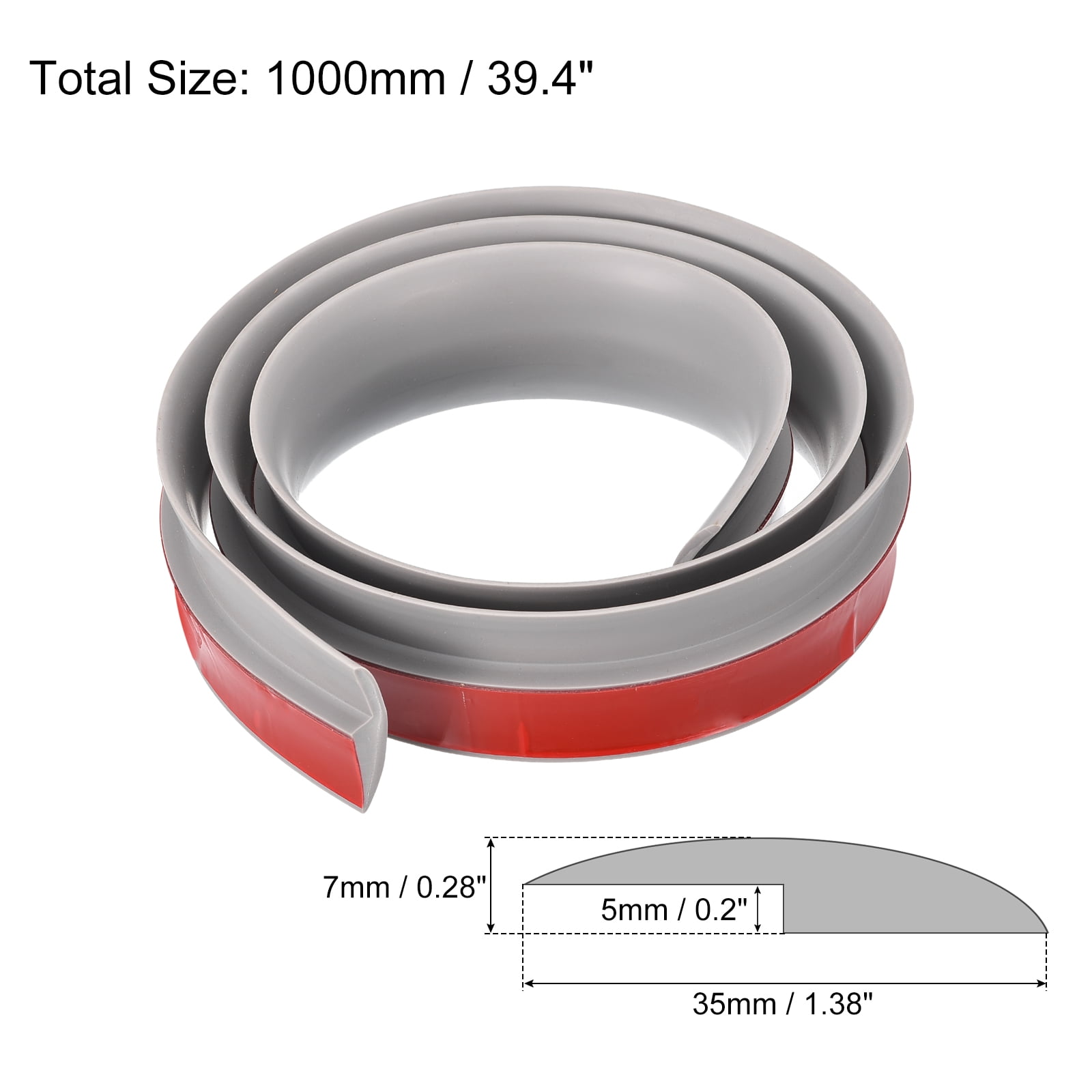 Floor Transition Strip, Self Adhesive Carpet Transition Edging Trim Strip Floor Strip, Gray 3.3Ft