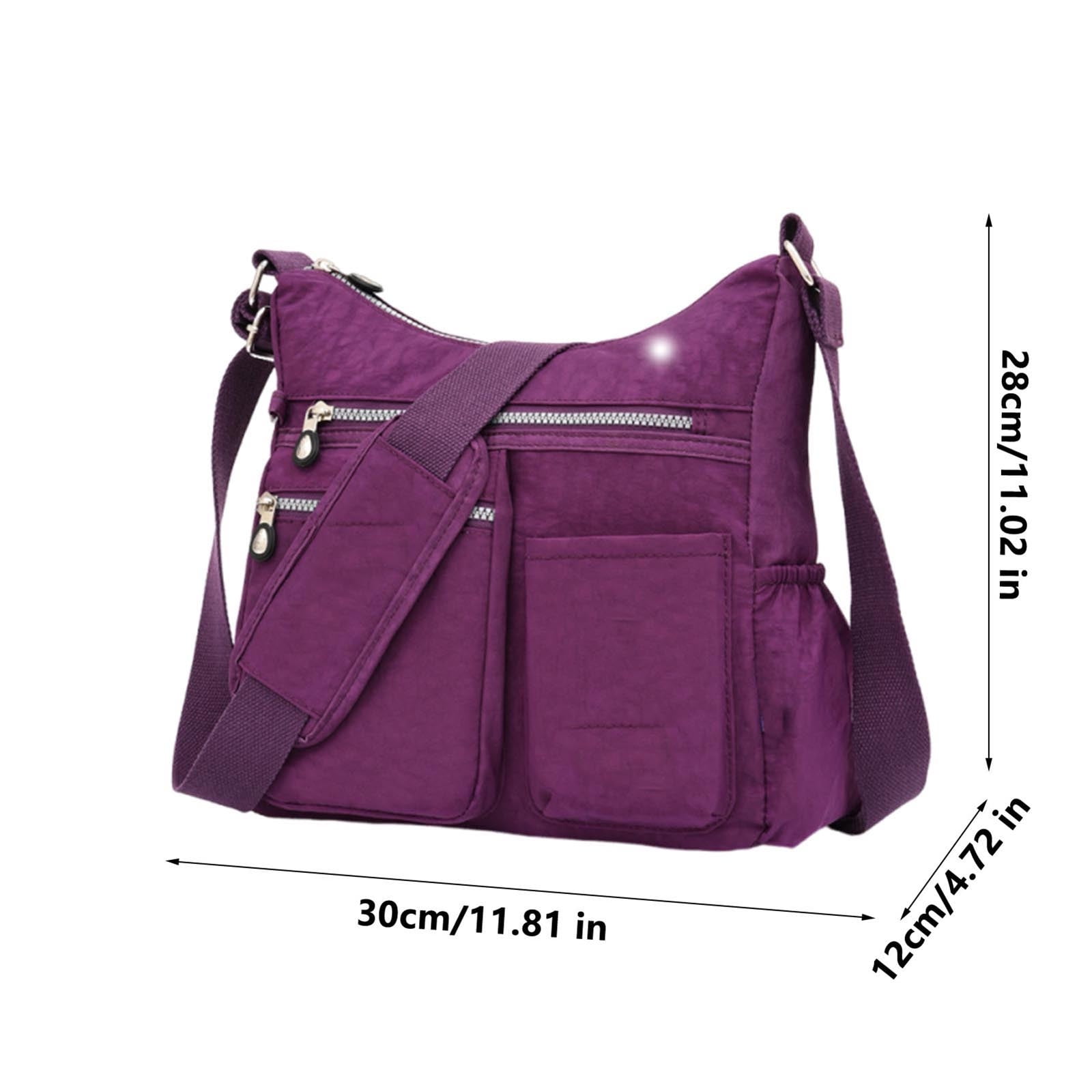 WNFJR Crossbody Purses for Women Shoulder Handbags Lightweight Waterproof Nylon Travel Bag Ladies Pocketbooks
