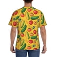 thumbnail image 3 of Vsdgher Colorful Vegetables Print Men's Dry Fit Mesh Athletic Shirts Moisture Wicking Tennis T-Shirt Tops, 3 of 9