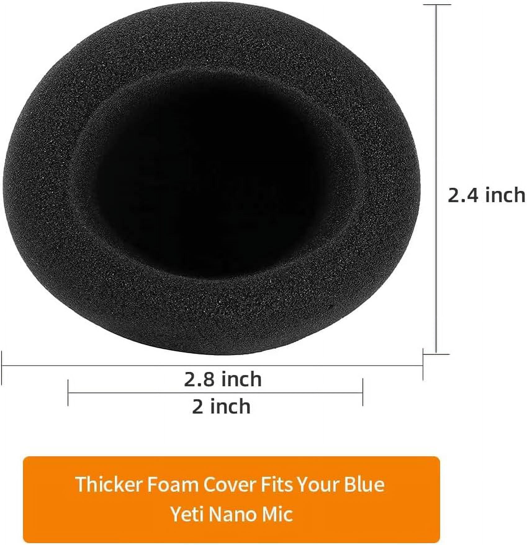 YOUSHARES Yeti Nano Microphone Foam Windscreen - Mic Wind Cover Pop Filter  Foam Cover, Professional Customized for Blue Yeti Nano, The Thicker Blue