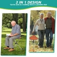 thumbnail image 6 of Eurhowing 2-in-1 Folding Walking Stick with Seat, Portable Trekking Pole & Hiking Chair, Adjustable Aluminum Cane for Seniors, Hiking, Camping, Up to 330lbs, Orange, 6 of 8