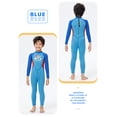 thumbnail image 4 of Soidarity Traje de baño de una pieza para niños, conjunto de esnórquel a prueba de sol, traje de baño elástico con cremallera, traje de baño cálido Deportes acuáticos azul XXL Soidarity OD003312-05, 4 of 6