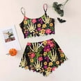 thumbnail image 2 of Bjutir Womens Halloween Pajamas Set Sleeveless Tank Top And Shorts Set Casual Home Wear Halloween Print Sleepwear For Women Black, 2 of 4