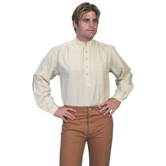 Scully Rangewear Men's Rangewear Lightweight Railroader Long Sleeve Western Natural Small