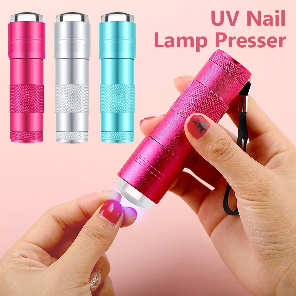 JTWEEN Mini UV Light for Gel Nails,Portable Silicone Nail Press Light