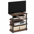 thumbnail image 2 of Furinno ECON 4-Tier Petite Corner Entertainment Center for 32" TV Amber Pine, 2 of 6