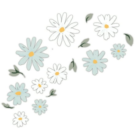 UPC: 0084122014947 | Lambs & Ivy Sweet Daisy Blue/White Flowers Wall Decals/Stickers