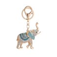 thumbnail image 1 of BR Llavero de elefante de la suerte con diamantes de imitación de ópalo, elegante colgante para bolso y bolso para mujer (azul), 1 of 5