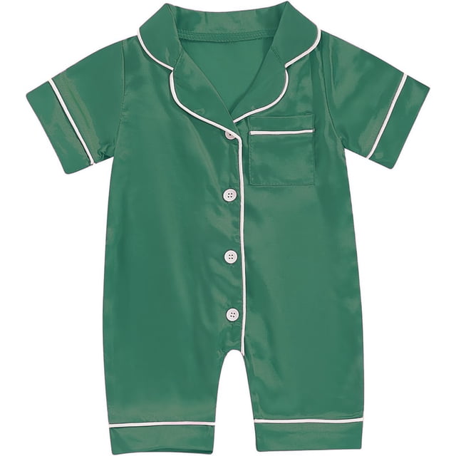 YUNAFFT Pyjama Barboteuse d'Été pour Enfants à Manches Courtes Unisexe Compatible avec la Climatisation Tenue d'Intérieur Décontractée Confortable