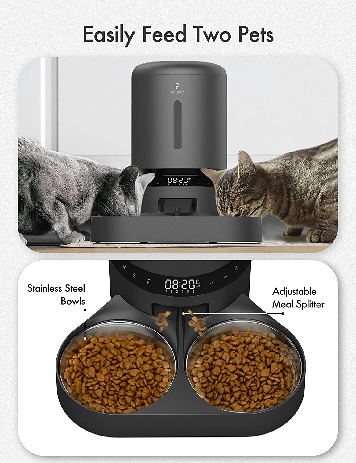 Petlibro Automatic Feeder for Two Cats, 5L photo 4