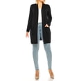 thumbnail image 4 of Women's Casual Plus Size Long Sleeve Loose Fit Solid Open Cardigan with Side Pockets, 4 of 6