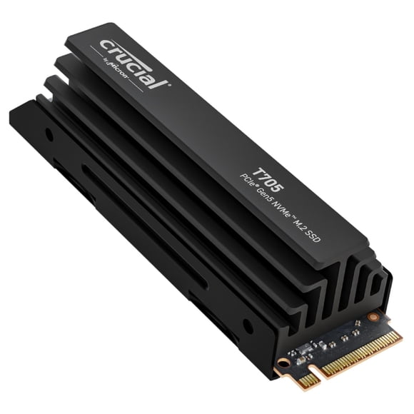 SSD Crucial New 2024 T705 PCIe Gen5 NVMe M.2 de 2 TB con disipador térmico