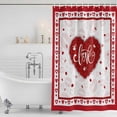 thumbnail image 2 of Red Valentine's Day Shower Curtain Set - Extra Long 72" x 96" Washable Bathtub Curtain with 12 Hooks, Love Heart Valentines Romantic Waterproof Fabric Stall Shower Curtains for Bathroom Décor, 2 of 6