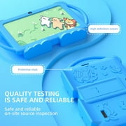 7 Inch Kids Tablet, Android Toddler Tablet for Kids, 4GB RAM+32GB ROM, Quad-core Processor, Parental Control, 1024x600 HD Screen, 3000mAh Battery, 8MP Camera Tablets PC with Silicone Case, Blue