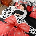 thumbnail image 4 of Castle Fairy Kawaii Ribbon Bow Bedding Comforter Set,Animal Leopard Print Full Bedding Set, 4 of 8