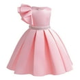 thumbnail image 1 of Ketyyh-chn99 Robe pour Filles Col Licou Robe d'Été Robe de Festival Printemps et Été pour Filles Robes à la Mode pour Enfants Taille 5-6 Ans, Rose, 1 of 6