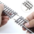 thumbnail image 4 of HO Scale Nickel Silver Track with Wood Ties – Set of 4 Realistic Model Railroad Tracks- R3 66602, 4 of 6