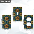 thumbnail image 7 of Yayeee Duplex Wall Plate 1-Gang 4.5"x2.7" Home Receptacle Light Switch Decorative Outlet Cover, Blue Art Sunflowers, 7 of 7