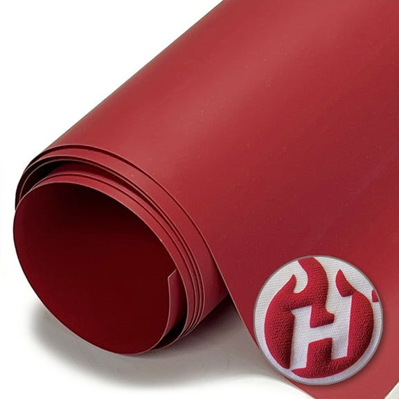 HTV4U Puff Heat Transfer Vinyl (Burgundy, 20" x 1 Yard) - 3D Puffy Heat Press Transfer Film, DIY Craft Iron on Vinyl for Shirts