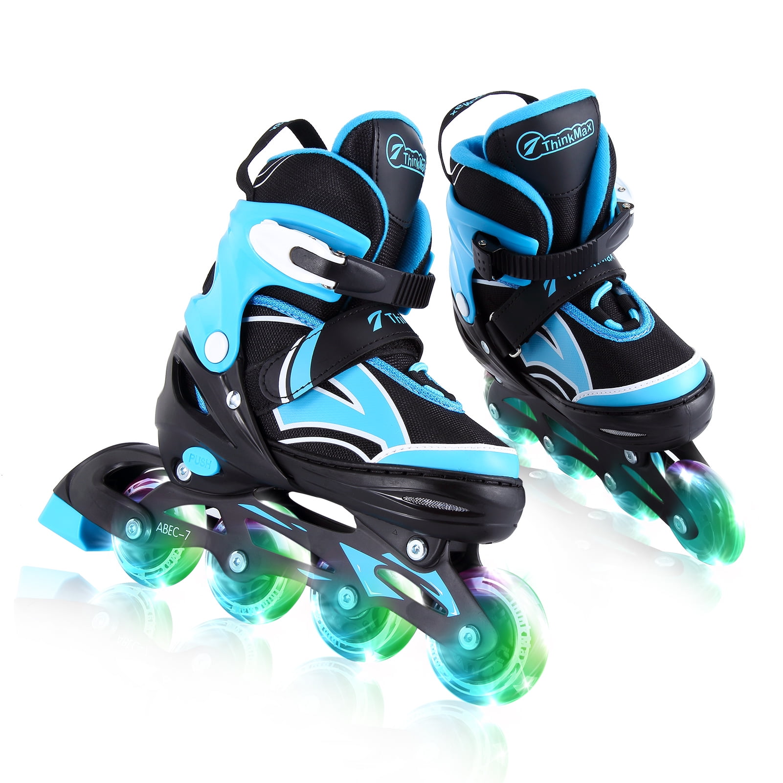 Safe and Durable Inline Roller Skates for Girls and Boys Otw-Cool Adjustable Inline Skates for Kids and Adults Men and Women Outdoor Blades Roller Skates with Full Light Up LED Wheels 