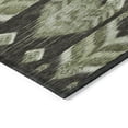 thumbnail image 5 of HomeRoots 587819 5 x 8 ft. Southwestern Washable Indoor & Outdoor Rectangle Area Rug, Olive Green & Artichoke Green, 5 of 5