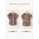 thumbnail image 4 of Blusa Eytino para mujer, talla grande, chifón, bohemio, floral, 2X, caqui, 4 of 6