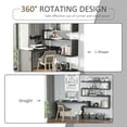 thumbnail image 3 of HomCom 94" 4 Tier Rotating Versatile L-Shaped Computer Desk Writing Table with Display Shelves and Steel Frame, Black, 3 of 9