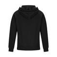 thumbnail image 3 of MELDVDIB Mens Zip-up Hoodies Fall Winter Solid Color Long Sleeve Hooded Sweatshirt Fashion Sport Oversized Jacket Tops with Pockets Black 3XL, 3 of 4