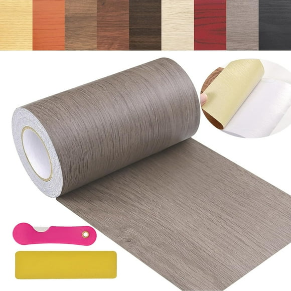 shiyou-Wood Grain Repair Tape, 5.9 inch X 32ft Self Adhesive Wood Colored Tape for Tables, Chairs, Baseboards, Doors, Windows, Floors, Handicraft DIY.