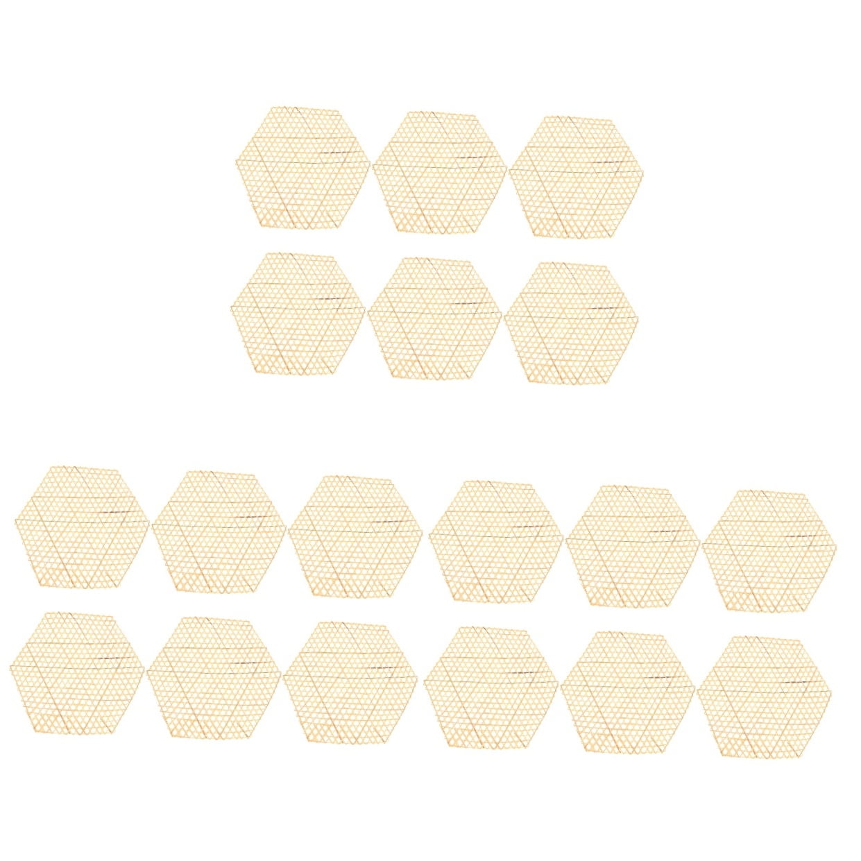 OUNONA 18 pcs  Cooking Bamboo Mats Liners Mesh Mats Bamboo Fried Dish Mat for Kitchen