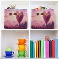 thumbnail image 6 of Ryvnso Beautiful Heart Pattern Storage Basket Large Bin Foldable Boxes Toys Organizer 14.2x10.2x8.3in 2 PCs, 6 of 8