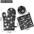 thumbnail image 6 of Bat Silhouette Halloween Pattern Kitchen Oven Mitt and Pot Holder Sets 4 Pcs for Baking, Cooking and Grilling, Heat Resistant Up To 392 °F, 6 of 7