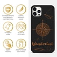 thumbnail image 4 of Case Yard Wooden Case for iPhone-12/12-Pro Soft TPU Silicone cover Slim Fit Shockproof Wood Protective Phone Cover for Girls Boys Men and Women Supports Wireless Charging Wanderlust Design, 4 of 7