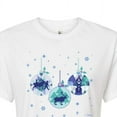 thumbnail image 3 of Disney Frozen 2 - Winter Wonderland Ornaments Christmas - Juniors Cropped Cotton Blend T-Shirt, 3 of 5