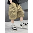 thumbnail image 5 of BYHONG Boys Kids Cargo Shorts Youth Boy's Casual Stretch Shorts Outdoor Cargo Bottoms Khaki_005 160, 5 of 6