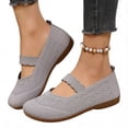 thumbnail image 5 of Dweltoz Womens Flats Shoes Slip on Wide Toe Box Flats Comfort Breathable Work Low Heel Sandals,Gray 36, 5 of 5